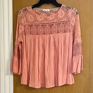 Peachy Lace Blouse